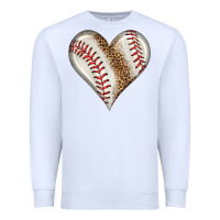 White baseball heart Premium Sweatshirt - HRA Design Shop
