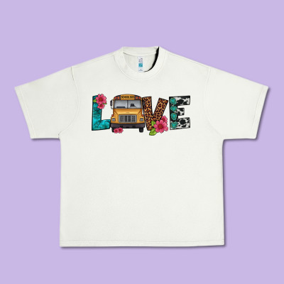 Love School Bus Urban Heavy Tee Designed By Artiststas