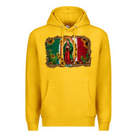 Lemon our lady of Guadalupe Mexican flag background Premium Hoodie - Jasminsmagicworld