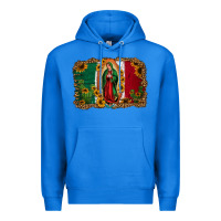 True Royal our lady of Guadalupe Mexican flag background Premium Hoodie - Jasminsmagicworld