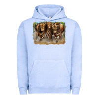 Pigment Grape Ice 3 red angus bulls Urban Hoodie - LillyAllenDesigns
