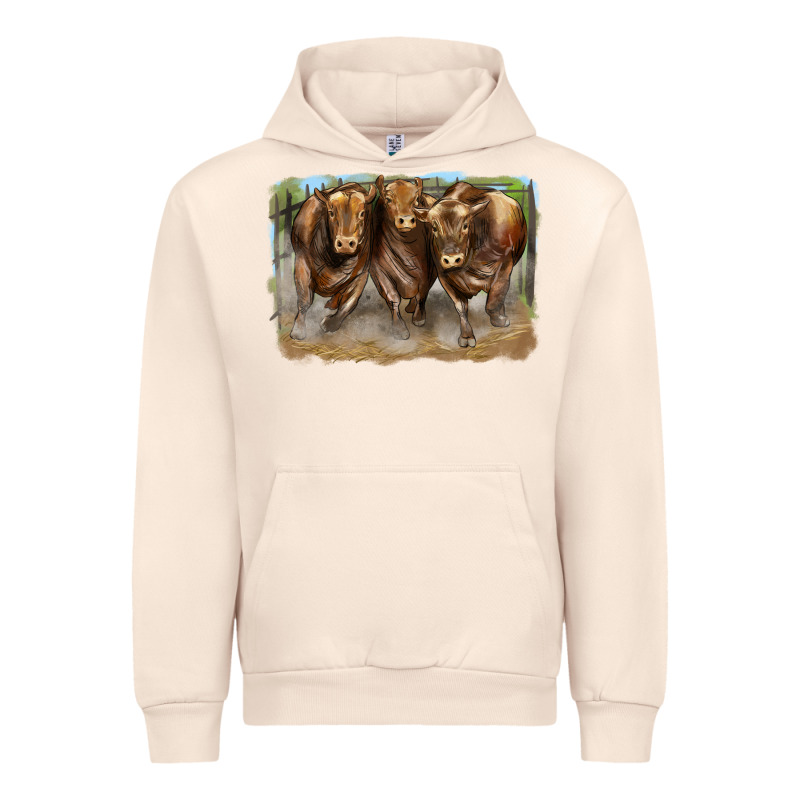 3 Red Angus Bulls Urban Hoodie by LillyAllenDesigns | Teevron