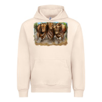 Sandshell 3 red angus bulls Urban Hoodie - LillyAllenDesigns