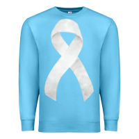 Ocean Blue lung cancer ribbon fa element Premium Sweatshirt - FaDigitalArtStudio