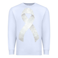 White lung cancer ribbon fa element Premium Sweatshirt - FaDigitalArtStudio