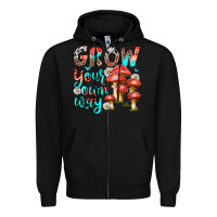 Black grow your own way Zipper Hoodie - texasbilliewilder