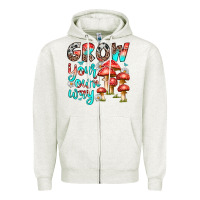 Oatmeal Heather grow your own way Zipper Hoodie - texasbilliewilder
