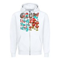 White grow your own way Zipper Hoodie - texasbilliewilder
