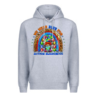 Heather Grey autism awareness gnomes Premium Hoodie - BarkalooDesign