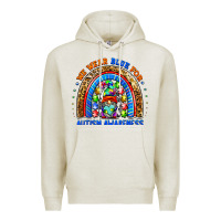 Oatmeal Heather autism awareness gnomes Premium Hoodie - BarkalooDesign