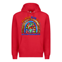 Red autism awareness gnomes Premium Hoodie - BarkalooDesign