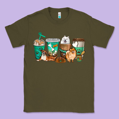 Classic Tee dog coffee cups