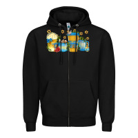 Black hanukkah coffee cups Zipper Hoodie - texasbilliewilder