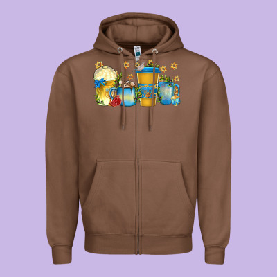 Zipper Hoodie hanukkah coffee cups