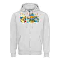 Dove Grey hanukkah coffee cups Zipper Hoodie - texasbilliewilder