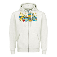 Oatmeal Heather hanukkah coffee cups Zipper Hoodie - texasbilliewilder