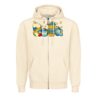 Sandshell hanukkah coffee cups Zipper Hoodie - texasbilliewilder