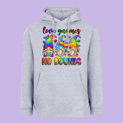Love Gnomes No Bounds Heavyweight Hoodie Designed By Zillion Design Studio