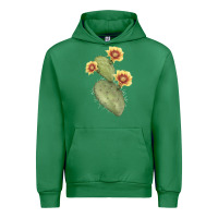 Emerald opuntia phaeacantha Urban Hoodie - LillyAllenDesigns