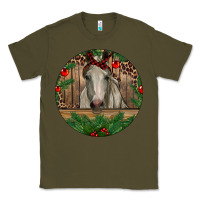 Army Green Christmas Horse Classic Tee - RanaPortraitStore