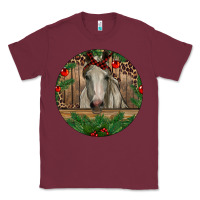 Burgundy Christmas Horse Classic Tee - RanaPortraitStore