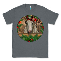 Charcoal Heather Christmas Horse Classic Tee - RanaPortraitStore