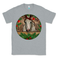Heather Grey Christmas Horse Classic Tee - RanaPortraitStore