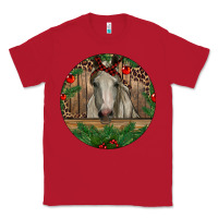 Red Christmas Horse Classic Tee - RanaPortraitStore