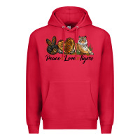 Cardinal Peace Love Tigers Premium Hoodie - LillyAllenDesigns