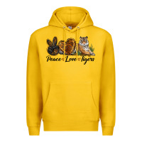 Lemon Peace Love Tigers Premium Hoodie - LillyAllenDesigns