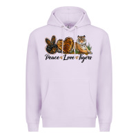 Lilac Peace Love Tigers Premium Hoodie - LillyAllenDesigns