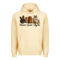 Pina Colada Peace Love Tigers Premium Hoodie - LillyAllenDesigns