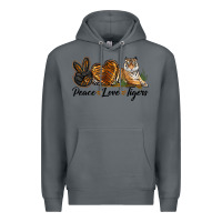 Rock Peace Love Tigers Premium Hoodie - LillyAllenDesigns