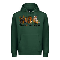 Sports Green Peace Love Tigers Premium Hoodie - LillyAllenDesigns
