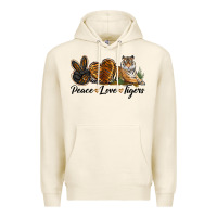 Tofu Peace Love Tigers Premium Hoodie - LillyAllenDesigns