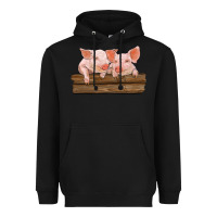 Black barn pigs Heavyweight Hoodie - RanaPortraitStore