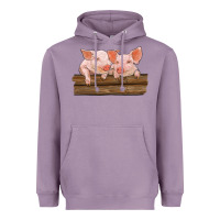Lavender barn pigs Heavyweight Hoodie - RanaPortraitStore