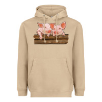 Mushroom barn pigs Heavyweight Hoodie - RanaPortraitStore