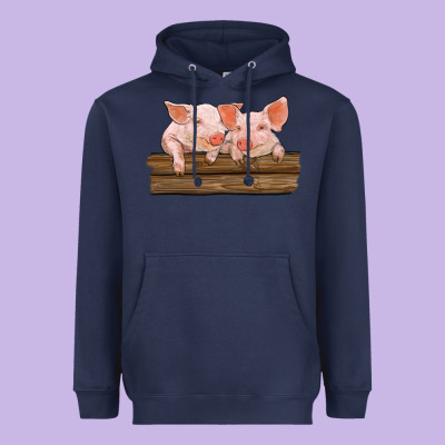 Barn Pigs Heavyweight Hoodie Designed By Ranaportraitstore