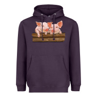 Plum barn pigs Heavyweight Hoodie - RanaPortraitStore