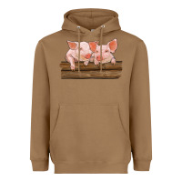 Toasted Coconut barn pigs Heavyweight Hoodie - RanaPortraitStore