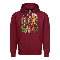 Burgundy oh snap christmas cookie Zipper Hoodie - Zillion Design Studio