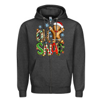 Charcoal Heather oh snap christmas cookie Zipper Hoodie - Zillion Design Studio