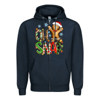 Navy oh snap christmas cookie Zipper Hoodie - Zillion Design Studio