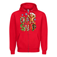 Red oh snap christmas cookie Zipper Hoodie - Zillion Design Studio