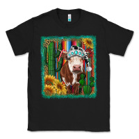 Black Western Christmas Cow Classic Tee - RanaPortraitStore