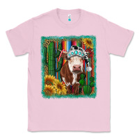 Bubblegum Pink Western Christmas Cow Classic Tee - RanaPortraitStore