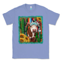 Colony Blue Western Christmas Cow Classic Tee - RanaPortraitStore