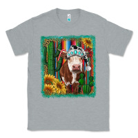 Heather Grey Western Christmas Cow Classic Tee - RanaPortraitStore