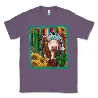 Lavender Western Christmas Cow Classic Tee - RanaPortraitStore